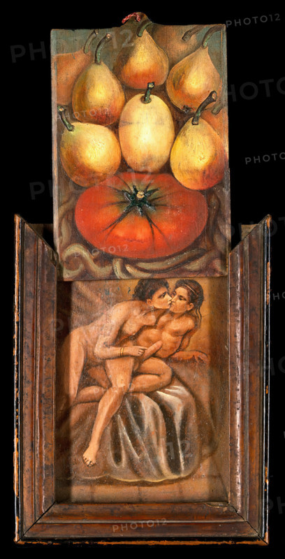 Figs and a tomato, between 1800 and 1899. Creator: Summonte.