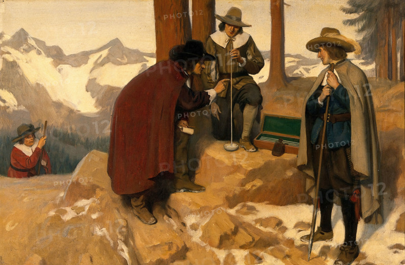 Pascal's experiment in the Puy de Dôme to test the relation between atmospheric...1648, c1910s. Creator: Ernest Board.