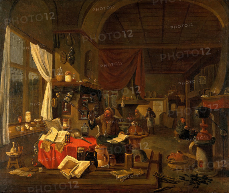 An alchemist's laboratory, c1780s. Creator: Unknown.