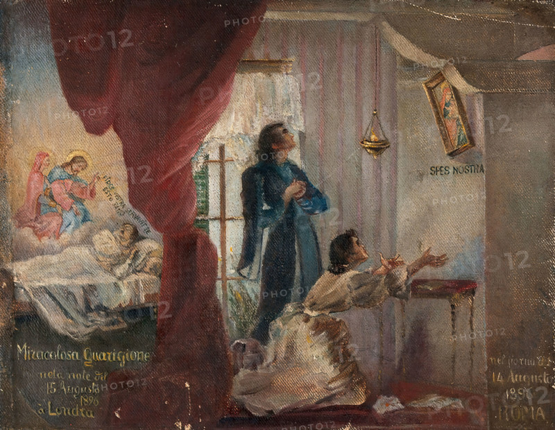 Cure at London following prayer at Rome, 1896. Creator: Unknown.