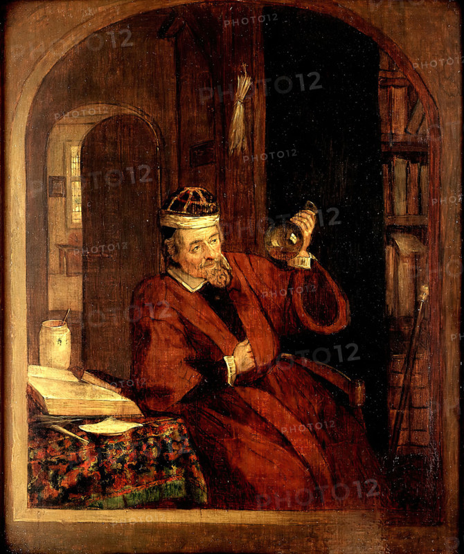 A physician examining urine, c1670s. Creator: Unknown.