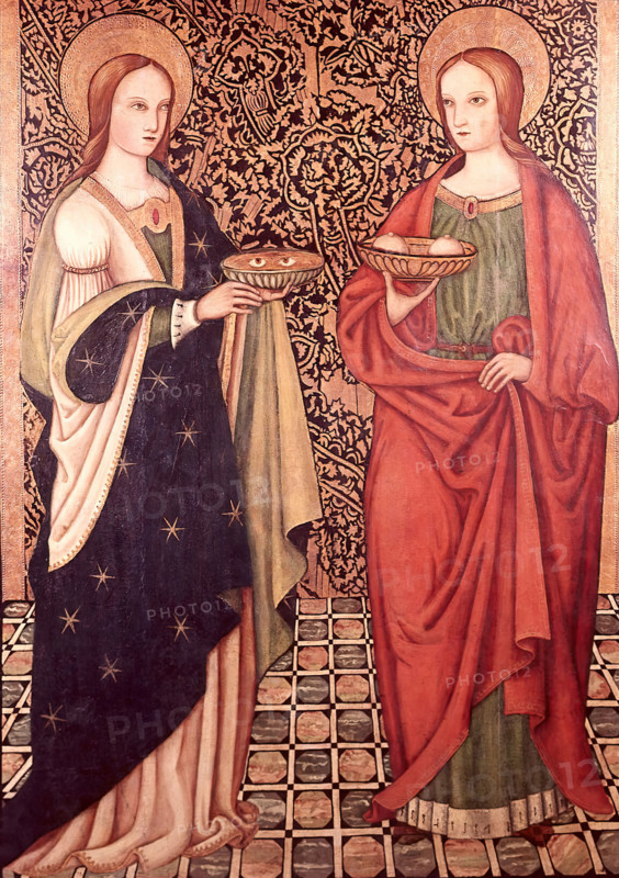 Saint Lucy and Saint Agatha, 1500. Creator: Unknown.