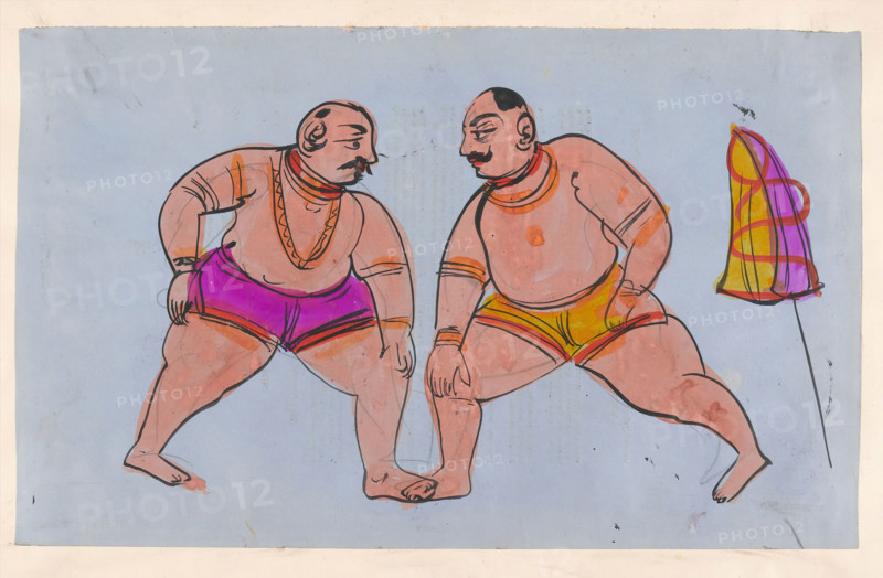 A pair of wrestlers. Creator: Unknown.