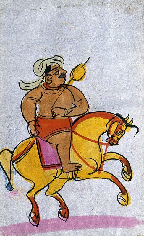 A warrior on horseback. Creator: Unknown.