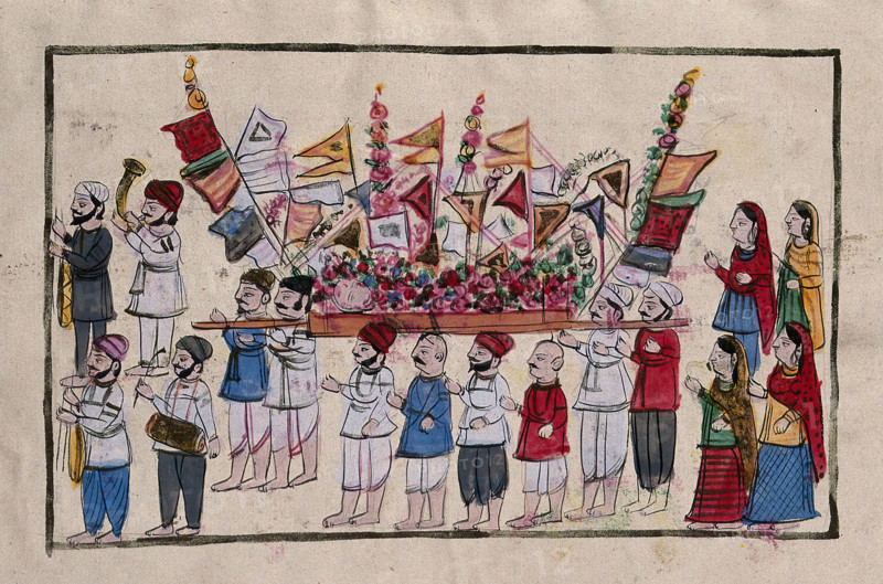 A funeral procession. Creator: Unknown.