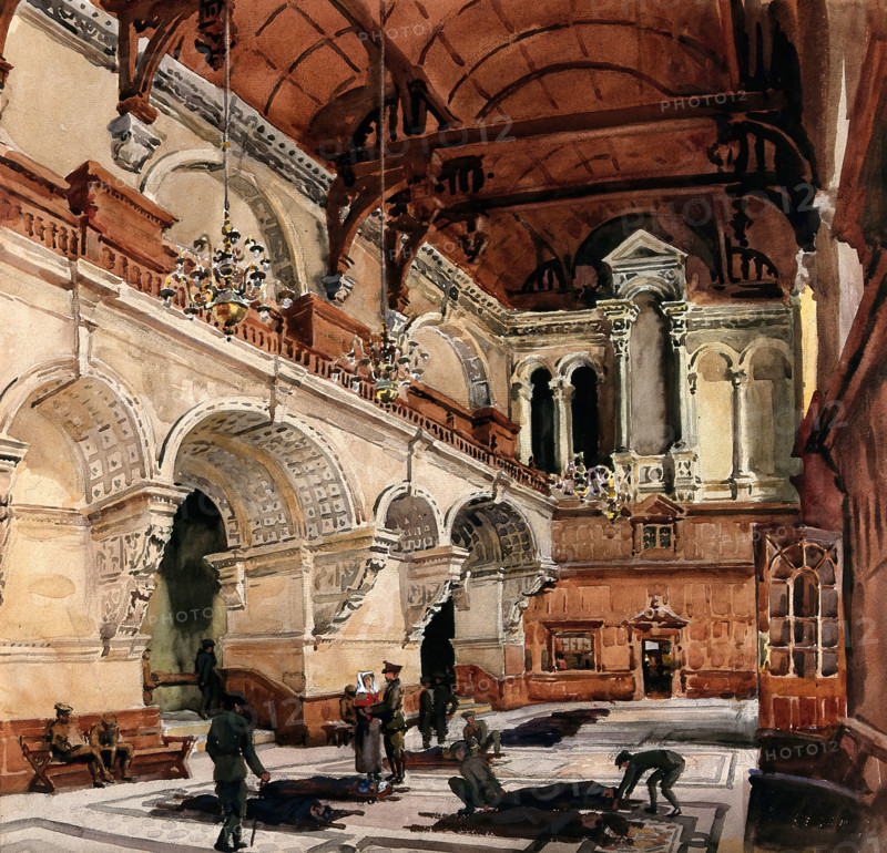 World War I: the Examination Schools, Oxford... Third Southern General Hospital, c1910s. Creator: Walter Ernest Spradbery.