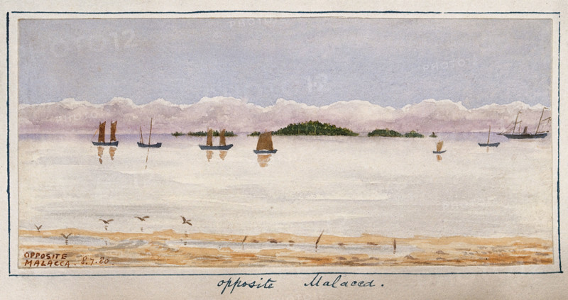 'Opposite Malacca', 1881. Creator: John Edmund Taylor.