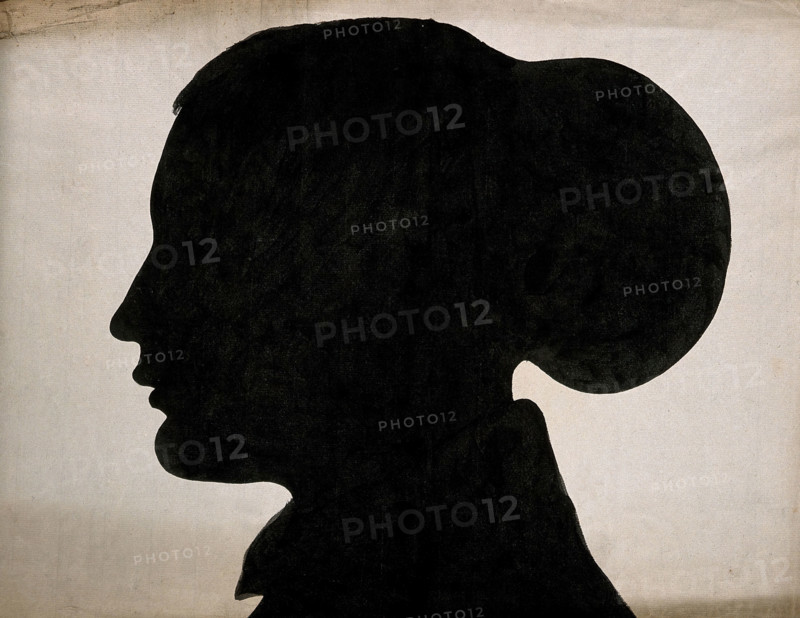 A silhouette of a human head, seen in profile. Creator: Unknown.