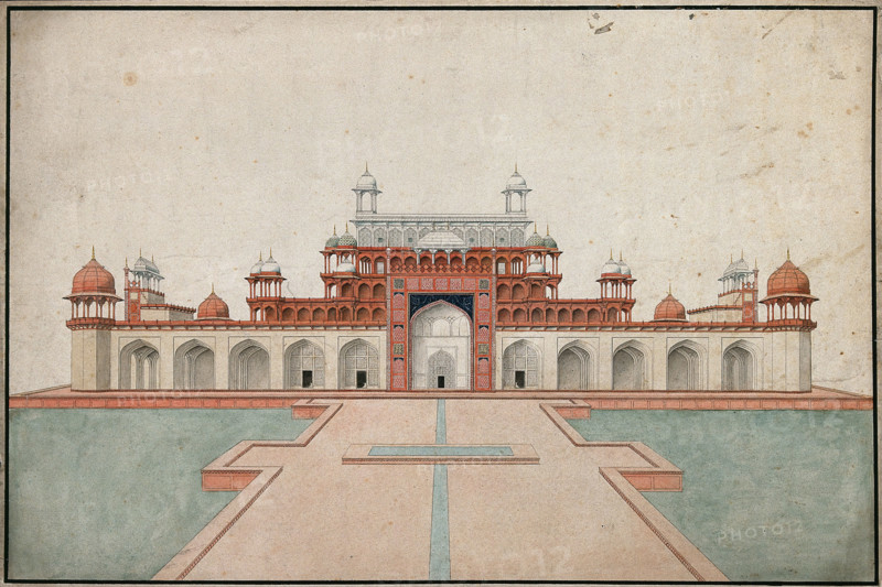 Sikandra, near Agra, Uttar Pradesh: mausoleum of the Emperor Akbar, (between 1800 and 1899?). Creator: Unknown.