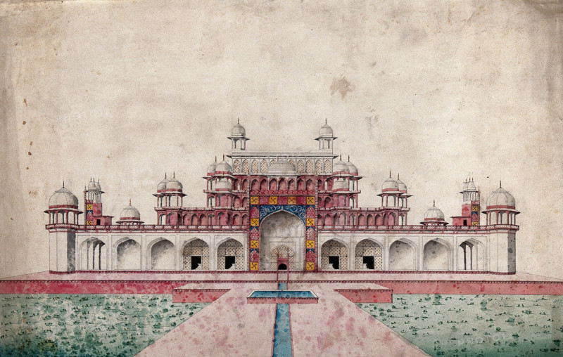Sikandra, near Agra, Uttar Pradesh: mausoleum of the Emperor Akbar, (between 1800 and 1899?). Creator: Unknown.
