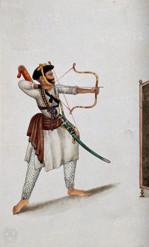 A man shooting an arrow, (between 1800 and 1899?). Creator: Unknown.