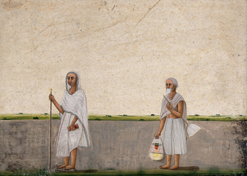 Two Shwetambar Jain monks, (between 1800 and 1899?). Creator: Unknown.