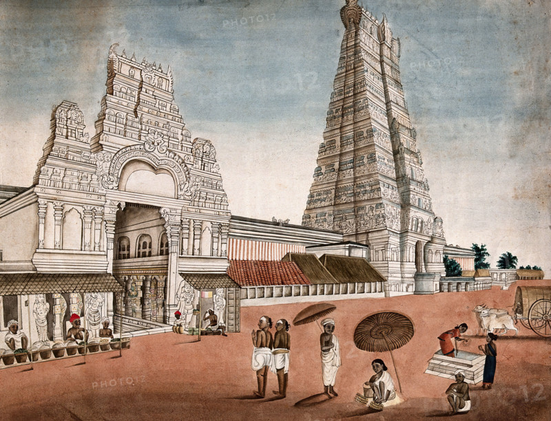 Madura: entrance to the main pagoda, (between 1800 and 1899?). Creator: Unknown.