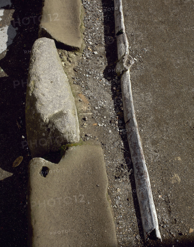 Canalization made from lead, Pompeii, Italy, 2002. Creator: LTL.