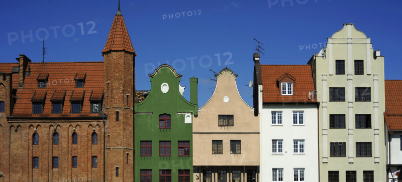 Facades, Motlava River Embankment (Dlugie Pobrzeze), Gdansk, Poland, 2015. Creator: Unknown.