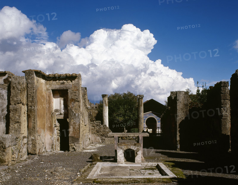 Impluvium of Roman house, Pompeii, Campania, Italy, 2002. Creator: LTL.