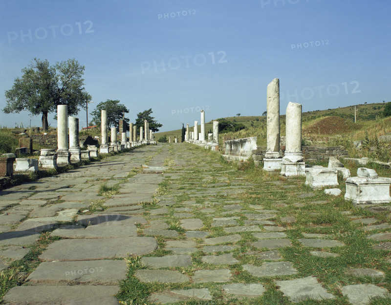 The Via Sacra (Sacred Way) from Pergamon to Asclepeium, Turkey, 1999. Creator: Unknown.