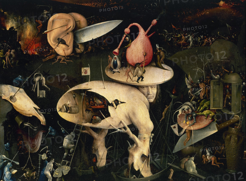 The Garden of Earthly Delights (triptych right panel detail - Hell), 1500-1505.  Creator: Hieronymus Bosch.