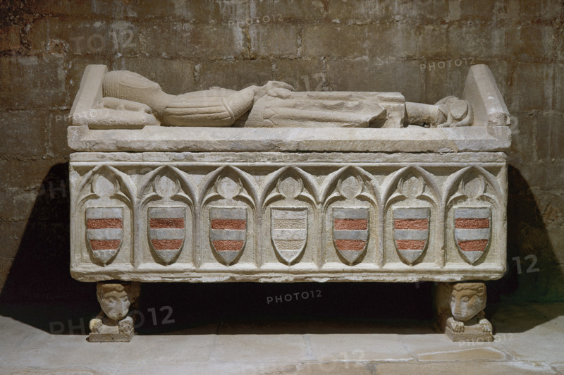 Gothic tomb of the Guimera family, Church of San Miguel, Ciutadilla, Catalonia, Spain, 1999. Creator: LTL.