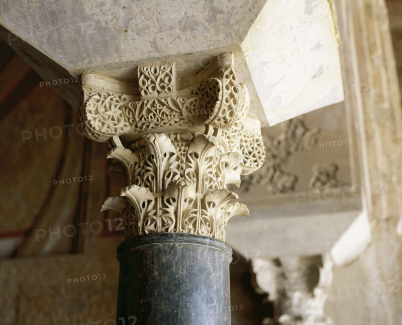 Capital in the Salon Rico (953-957), Medina Azahara, Andalusia, Spain, Umayyad period, (2000).  Creator: LTL.