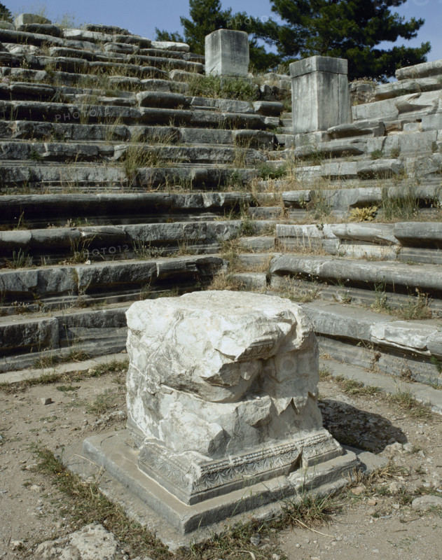 Bouleuterion (senate house), Priene, Agora, Ionia, Anatolia, Turkey, 2nd century (1999). Creator: Unknown.