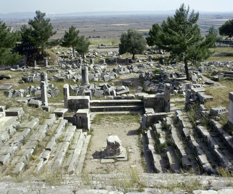 Bouleuterion (senate house), Priene, Agora, Ionia, Anatolia, Turkey, 2nd century (1999). Creator: Unknown.