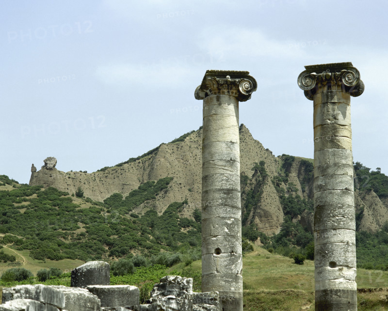 Ionic columns, Temple of Artemis, Sardis, Turkey, 1999. Creator: Unknown.