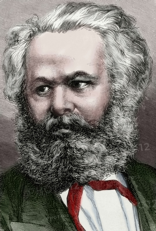 Karl Marx (1818-1883), German philosopher, political economist and communist, 1872.  Creator: Capuz.