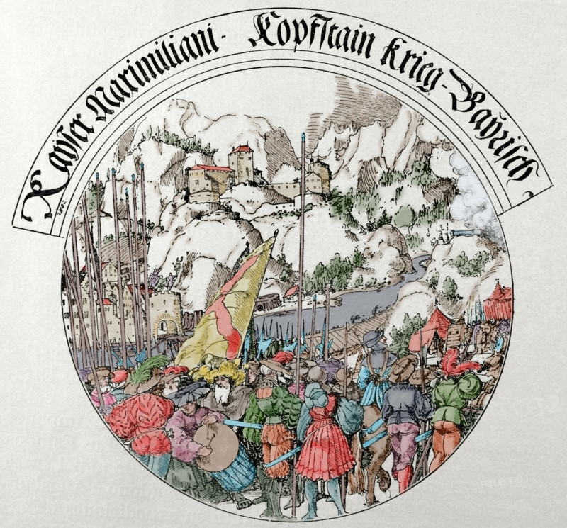 War of the Succession of Landshut, Siege of Kufstein, 1505, (1882).  Creator: Unknown.