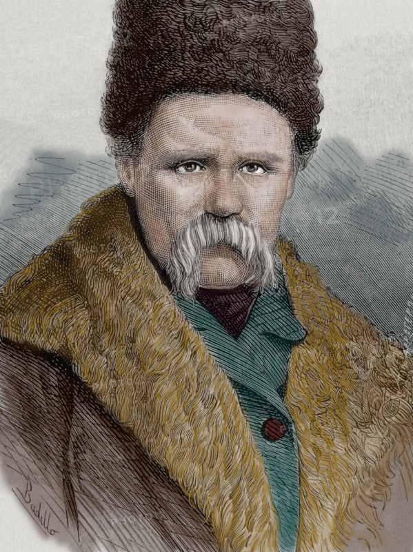 Taras Shevchenko (1814-1861), Ukrainian poet, 1877. Creator: Budillo.