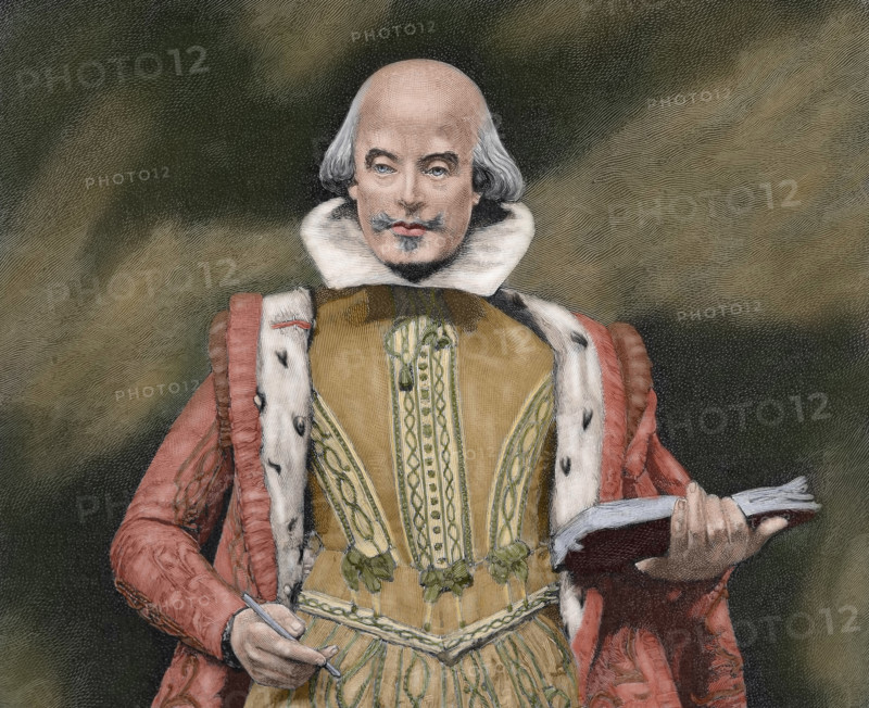 William Shakespeare (1564-1616), English writer, (19th century).  Creator: Baude.