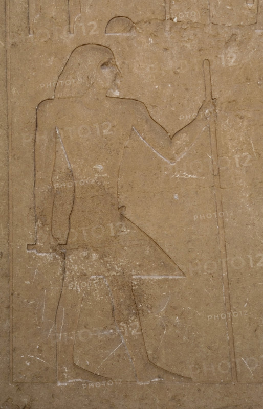 Relief showing deceased, Mastaba of Ti, Egypt, 5th Dynasty, Old Kingdom, 2003. Creator: Unknown.