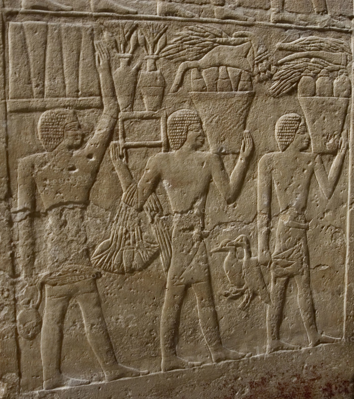 Offering bearers relief, Mastaba of Kagemni, Saqqara, Egypt, Old Kingdom, 2350 BC (2003). Creator: Unknown.