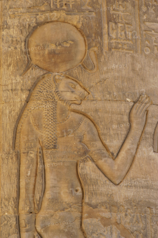 Relief of Sekhmet, the lion-headed goddess, Temple of Kom Ombo, Egypt, 2nd century BC (2003). Creator: Unknown.