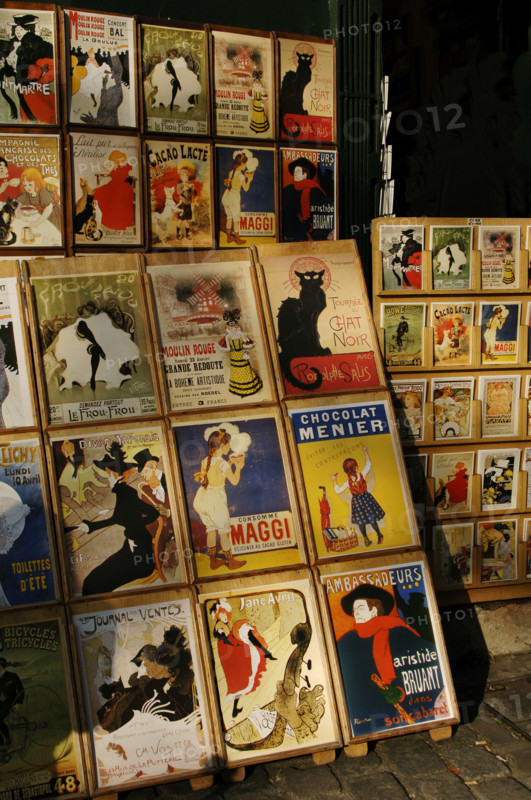Selling old posters at Souvenir shop, Montmartre, Paris, France, 2008. Creator: Unknown.