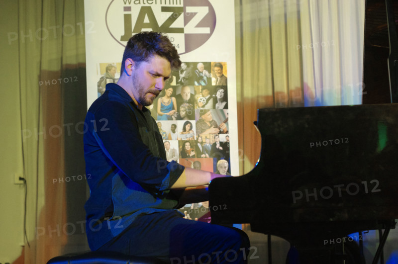 Will Barry, Joe Farnsworth-Sara Hanahan Quartet, Watermill Jazz Club, Dorking, Surrey, July 2024. Creator: Brian O'Connor.
