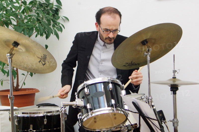 Alfonso Vitale, Stuart Henderson Quartet, Clocktower Cafe Jazz Club, Croydon, London, April 2025. Creator: Brian O'Connor.