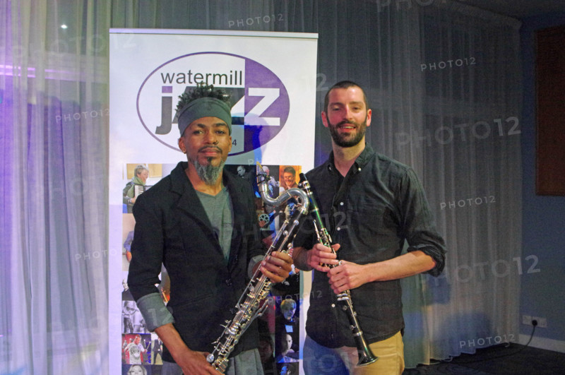 Julien Stella and Bastien Weeger, NoSax NoClar, Watermill Jazz Club, Dorking, Surrey, May 2024. Creator: Brian O'Connor.