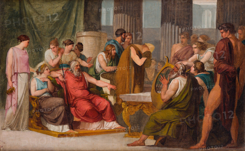 Odysseus at the Court of Alcinous, 1814-1815. Creator: Hayez, Francesco (1791-1882).