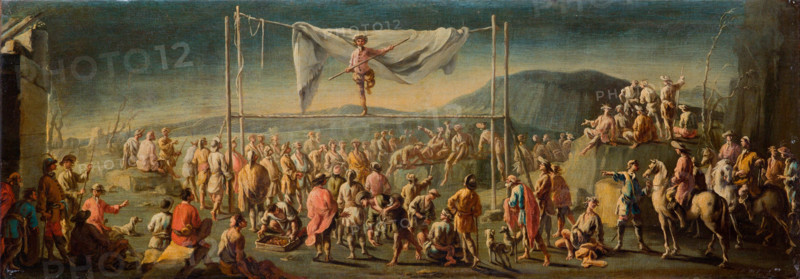 Country party with acrobat, 1730. Creator: Viso, Nicola (active 1724-1742).