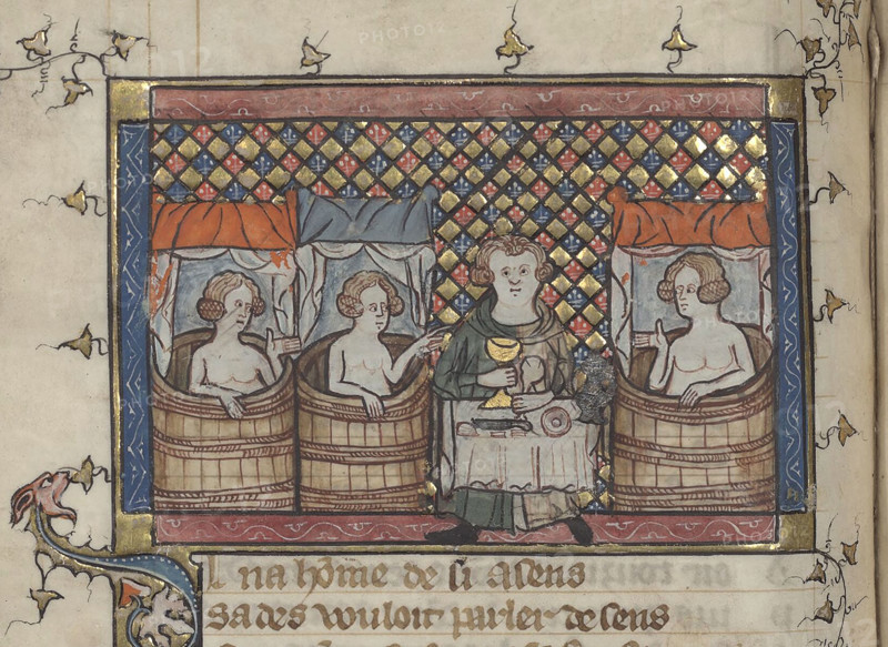 Miniature from Les dits de Watriquet de Couvin, 14th century. Creator: Maître de Watriquet (active 14th century).