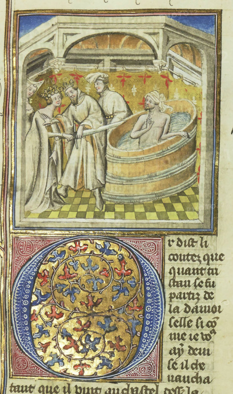 Miniature from Tristan de Léonois by Luce de Gat, End of 14th century. Creator: Anonymous master.