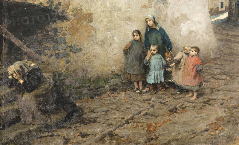 The School of Sorrow, 1895. Creator: Rossi, Luigi (1853-1923).