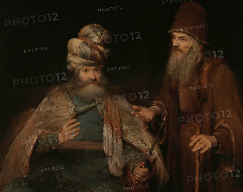 The prophet Nathan admonishes King David. Creator: Gelder, Aert de (1645-1727).