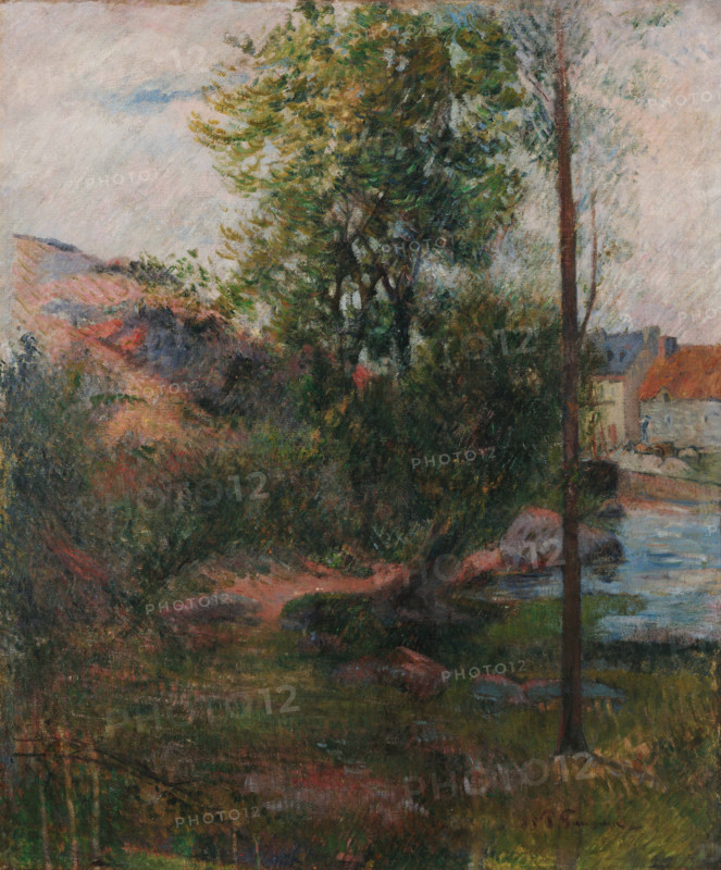 Willow by the Aven , 1888. Creator: Gauguin, Paul Eugéne Henri (1848-1903).