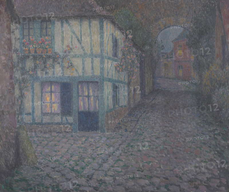 Old street at Twilight, Gerberoy, 1924. Creator: Le Sidaner, Henri (1862-1939).