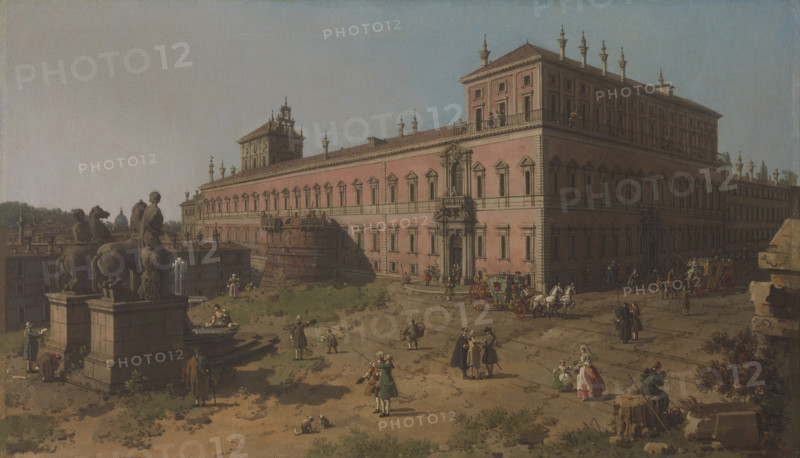 View of the Palazzo del Quirinale, Rome, c1750. Creator: Canaletto (1697-1768).