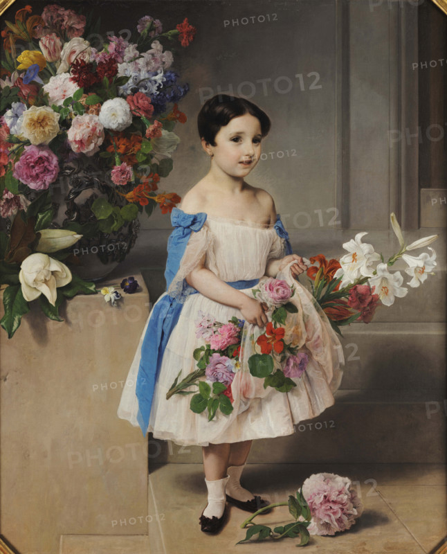 Portrait of Countess Antonietta Negroni Prati Morosini as a Child, 1858. Creator: Hayez, Francesco (1791-1882).