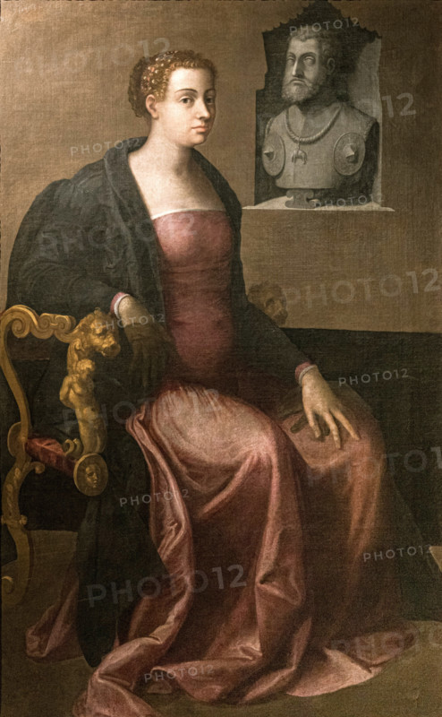 Portrait of Duchess Margaret of Parma (1522-1586), 1545. Creator: Piombo, Sebastiano, del (1485-1547).