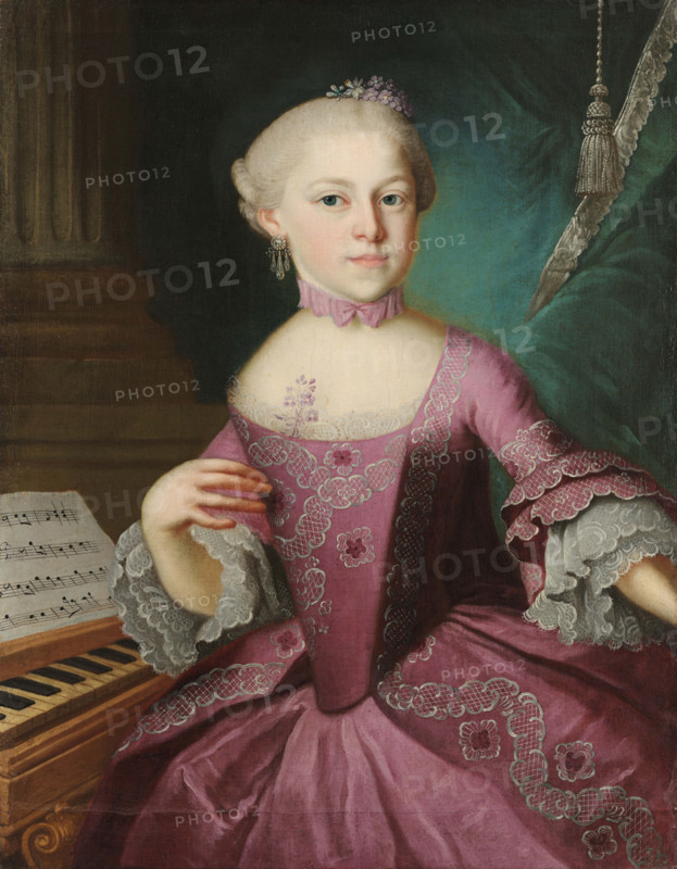 Maria Anna (Nannerl) Mozart (1751-1829), sister of Wolfgang Amadeus Mozart, 1763. Creator: Lorenzoni, Pietro Antonio (1721-1782).